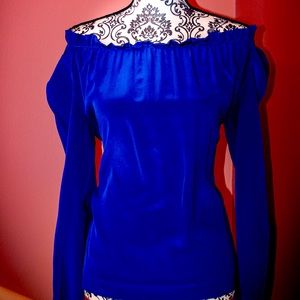 MAJE Off-Shoulder Silk Blouse